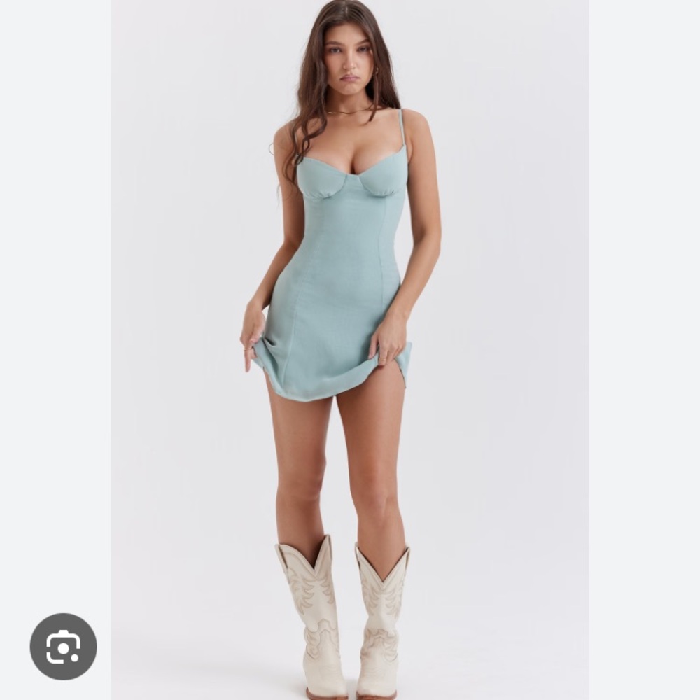 House of CB Mint Green Mini Slip Dress